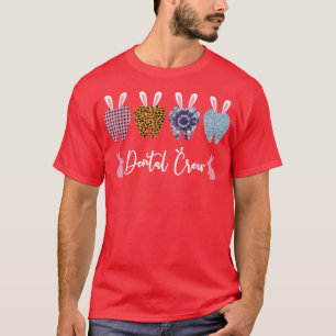 Dentalbesättningen Cute Teeth Leopard Påsk Dental T Shirt