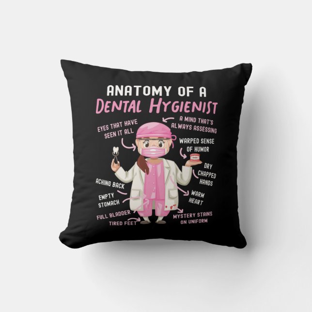 Dentalhygienist, tandanatomi, dentalt kudde (Framsida)