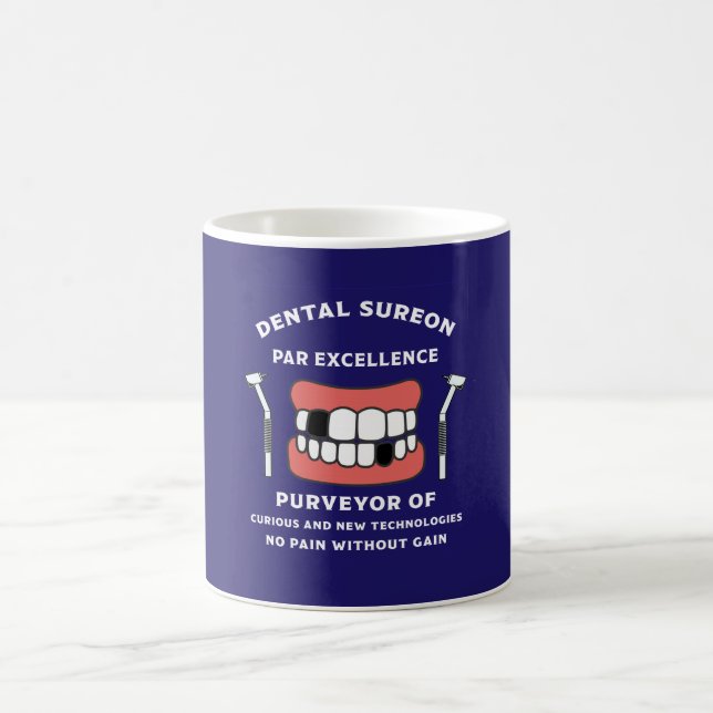 Dentalkirurgi - tandläkarklinik - nukleär tandtand kaffemugg (Center)