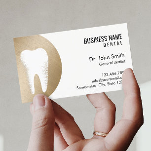 DentalOffice Modern Guld Dentist Möte Tidsbeställning Kort