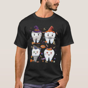 Dentalspatad Halloween-tandläkarstest eller tjugon T Shirt