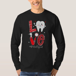 Dentalspatset Leopard Tooth Kärlek Dentist Hygieni T Shirt