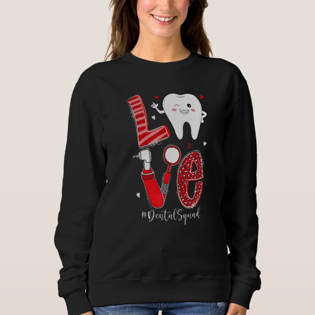 Dentalspatset Leopard Tooth Kärlek Dentist Hygieni T Shirt (Framsida)
