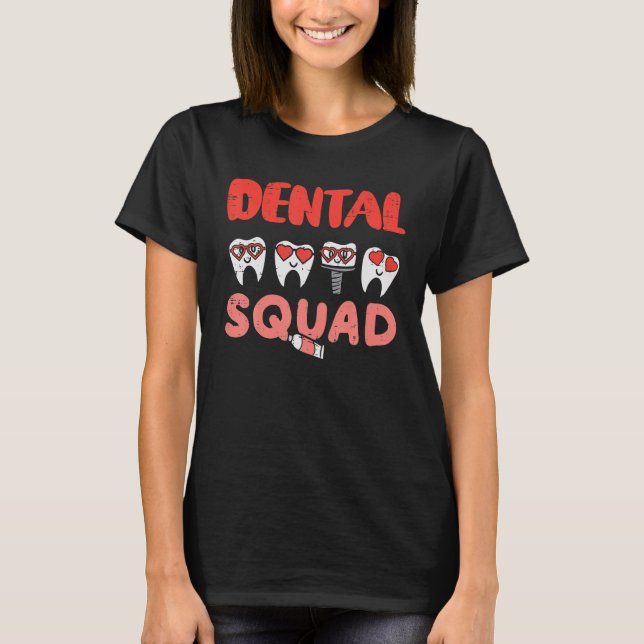 Dentalstortetthandsnitten Valentines day T Shirt (Framsida)