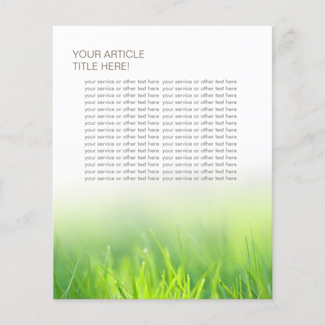 Dentalt Elegant Färsk Grönt Grass Flygblad (Framsidan)