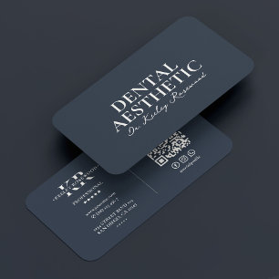 Dentalt estetiskt kol Blue Cosmetic Dentist Visitkort