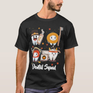 Dentalt kvadratiskt tandtand Lycklig Fall Y all vi T Shirt