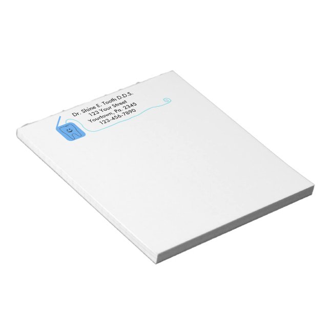 Dentalt Office Dental Floss-Anteckningsblock Anteckningsblock (Vinklad)