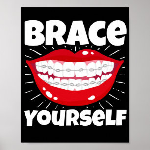 Dentalt ortodontiskt tandläkarstreck poster