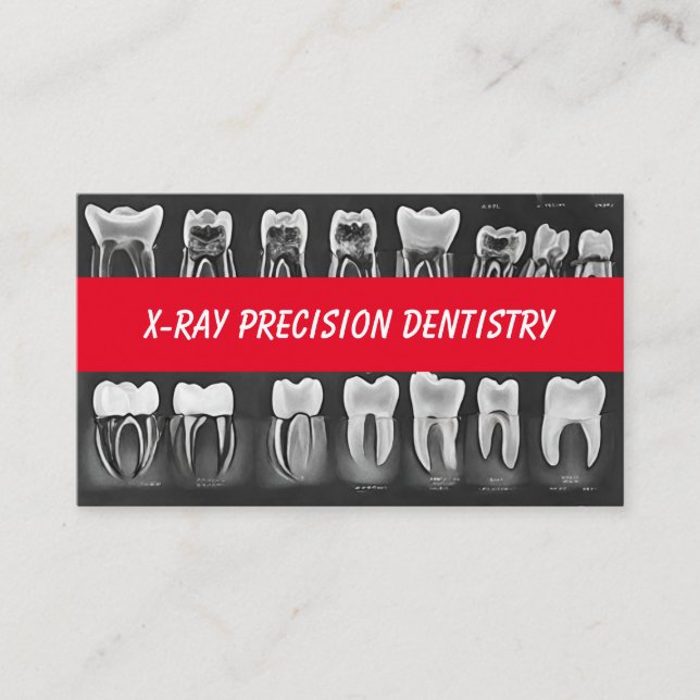 Dentaltandläkare för X-Ray Precision Visitkort (Framsida)
