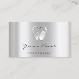 Dentaltandläkare Silver Logotyp VIP Möte Tidsbeställning Kort