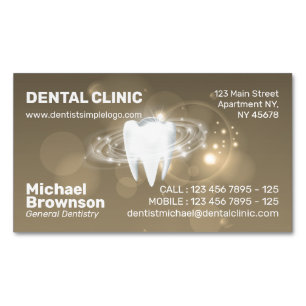 Dentaltandläkare Simple Teeth Whitening Magnetiska Visitkort