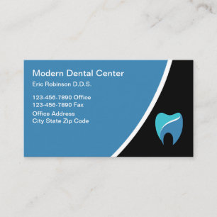 Dentaltema för det moderna tandläkarkontoret visitkort