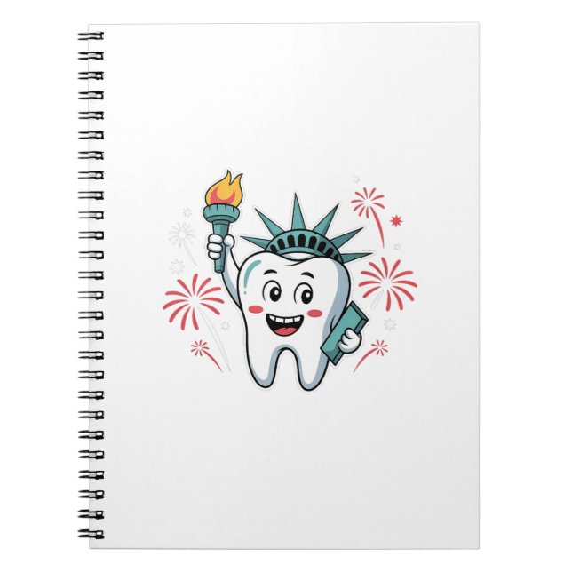 Dentaltorget 4:e juli-dentist-amerikan anteckningsbok (Framsidan)
