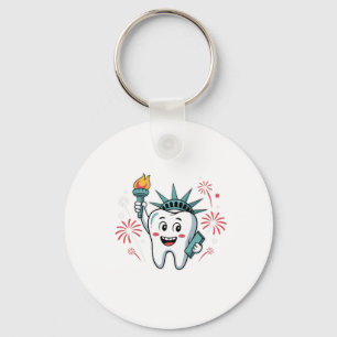 Dentaltorget 4:e juli-dentist-amerikan nyckelring
