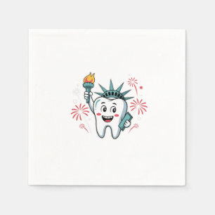 Dentaltorget 4:e juli-dentist-amerikan pappersservett
