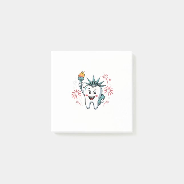Dentaltorget 4:e juli-dentist-amerikan post-it block (Framsida)