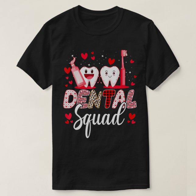 Dentaltorget Dentalassistent Dentist Lycklig Valen T Shirt (Design framsida)