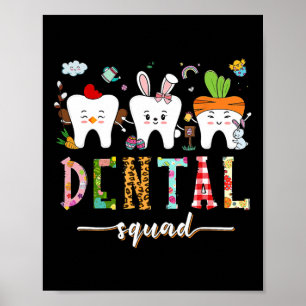 Dentalvadsdagen Påsk Roligt Tandtandstensfärgad De Poster