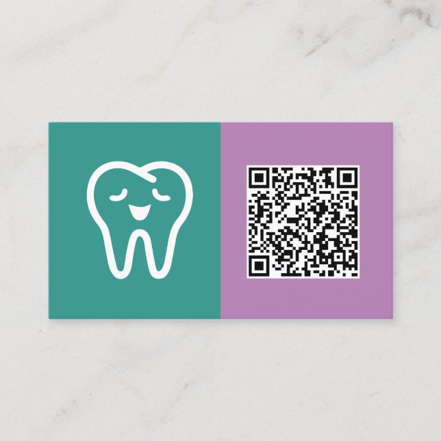Dentalvård - Anpassningsbar QR Visitkort (Framsida)
