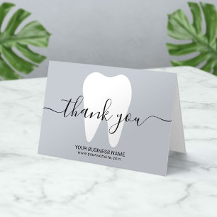 Dentalvit tandtand Plain Blue Dentist Tack Kort