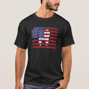 Dentist American Flagga 4:e juli Denta T Shirt