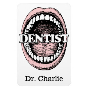Dentist, anpassad namnmagnet magnet