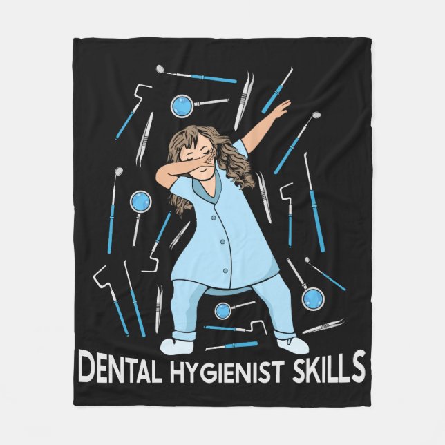 Dentist Assistant Gift Women Dental Hygienist Fleecefilt (Framsidan)