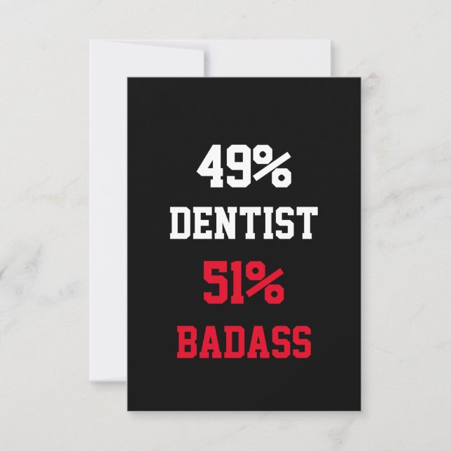 Dentist  Badass Card Kort (Framsida)