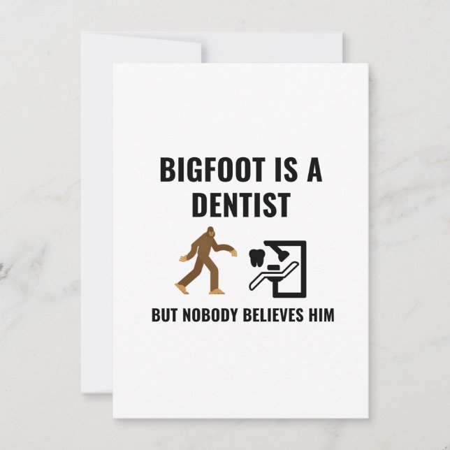 DENTIST BIGFOOT TACK KORT (Framsida)