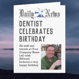 Dentist Birthday Card för att anpassa Kort
