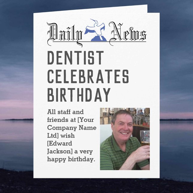 Dentist Birthday Card för att anpassa Kort (Skapare uppladdad)