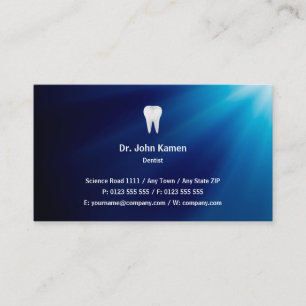 Dentist Blå glöd Visitkort