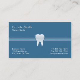 Dentist Blue Shiny Tooth Dental Möte Tidsbeställning Kort