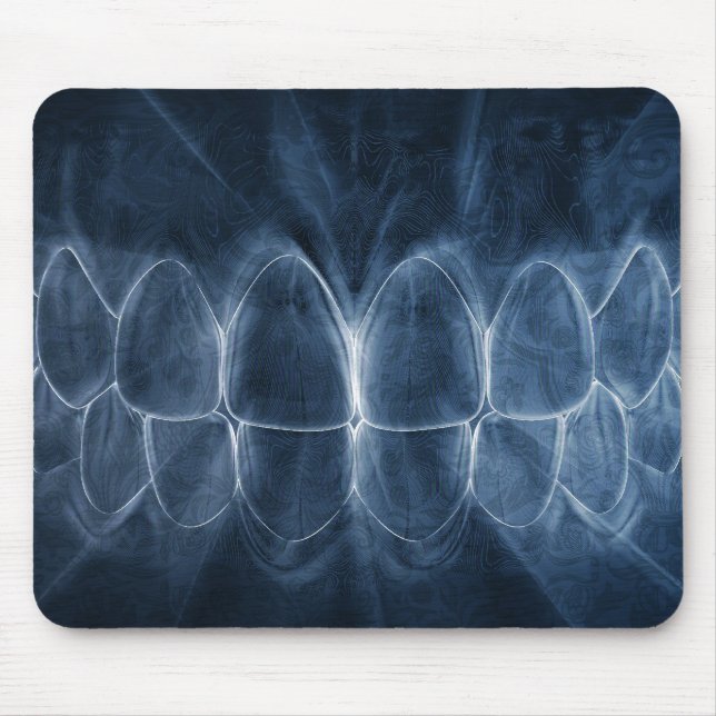 Dentist Blue Teeth Bita Mousepad Musmatta (Framsidan)