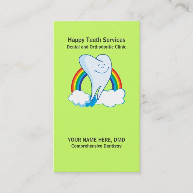 Dentist BusinessCard-mallar Visitkort (Framsida)