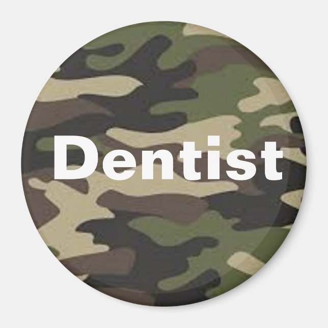 Dentist camo magnet (Framsidan)