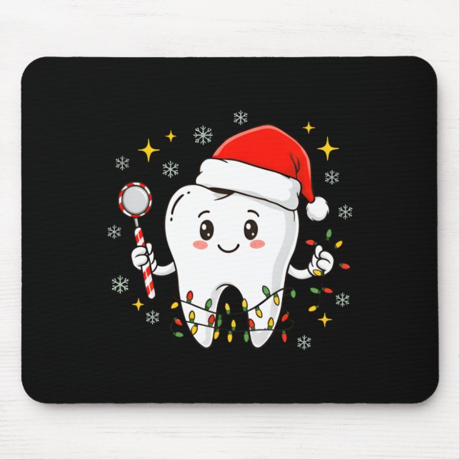 Dentist Christmas Teeth Xmas Lights Funny Dental S Musmatta (Framsidan)