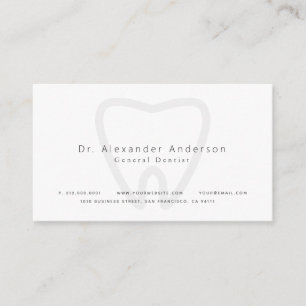 Dentist Clean White Appointation Card Visitkort