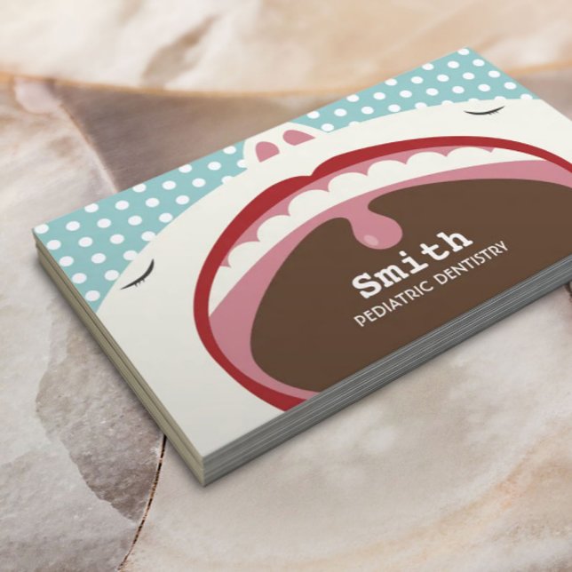 Dentist Cute Tecknad Kid Pediatriska Tandvård Visitkort (Skapare uppladdad)