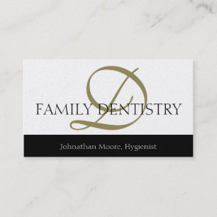Dentist DDS Dental Office Oral Surgeon Script Visitkort