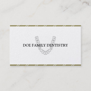 Dentist DDS Dental Office Teeth Guld Papper Visitkort
