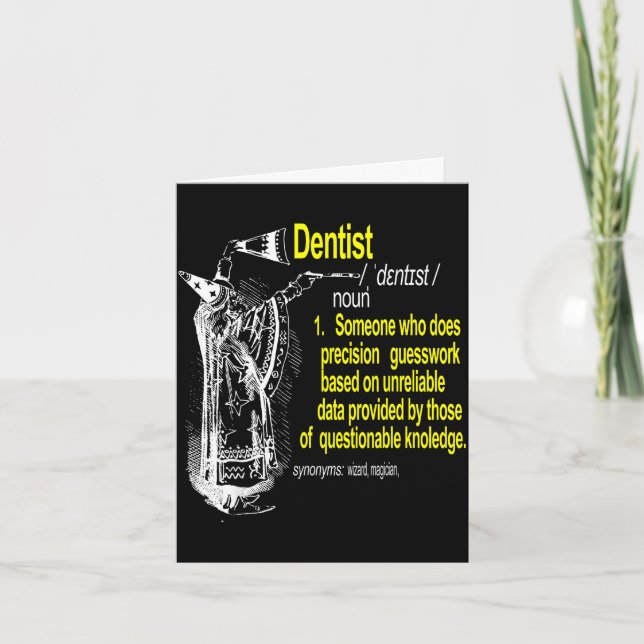 Dentist definition dental assistant dental kort (Framsida)