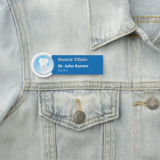 Dentist | Den tionde moderna Logotypen Namnbricka (På plats)
