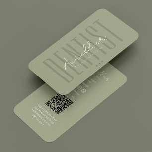 Dentist Dental Aesthetic Clinical Cosmetic Sage Visitkort
