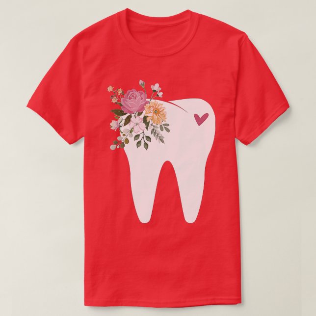 Dentist Dental Assistant Oral Hygienist Tooth Flow T Shirt (Design framsida)