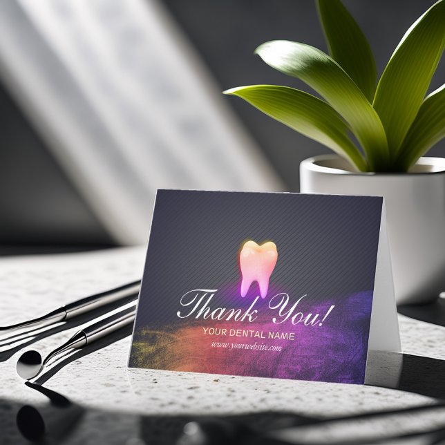 Dentist Dental Clinic Ro Guld Tooth Tack Kort (Skapare uppladdad)