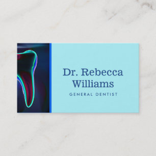 Dentist Dental Clinical Blue Tooth Affärskort Visitkort