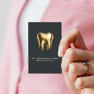 Dentist Dental Clinical Elegant Guld QR- kod Visitkort