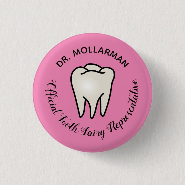 Dentist Dental Hygienist Officiell Tooth Fairy Knapp (Framsida)